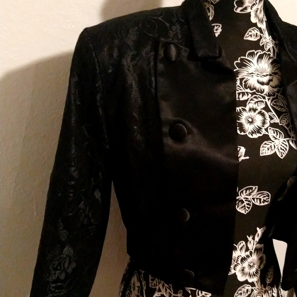 Vintage Antony Moorcroft Tuxedo Lace Satin Formal Jacket - Picture 2 of 7